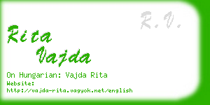 rita vajda business card